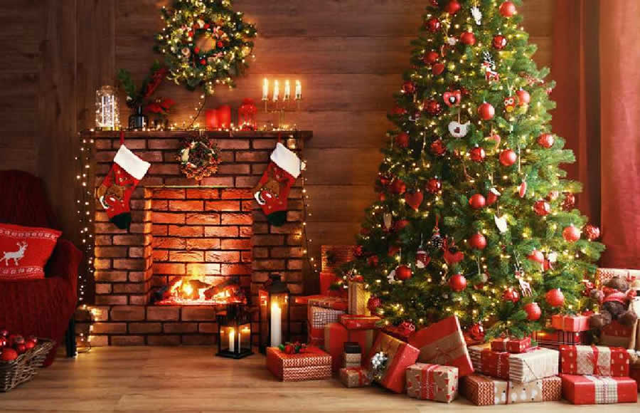 Design de molduras festivas criando magia natalina com decorações